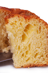 Image showing sweet bread sliced closeup