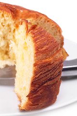 Image showing sweet bread sliced closeup