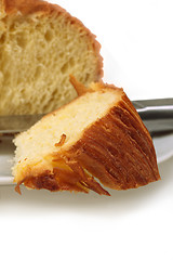 Image showing sweet bread sliced closeup