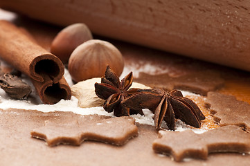 Image showing Christmas baking - gingerbreads