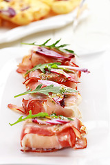 Image showing Prosciutto cheese rolls