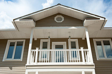 Image showing Facade of the wooden house