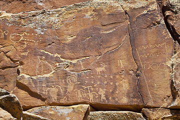 Image showing petroglyphs of NIne Mile Canyon