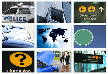 Image showing collage transportation theme