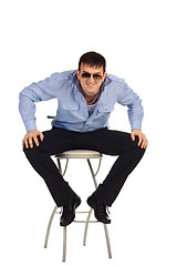 Image showing Guy sitting on the chair