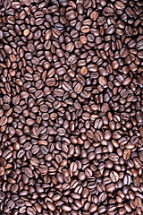 Image showing Background full of roasted coffee beand