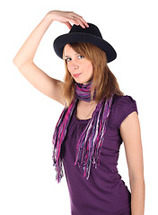 Image showing Girl in a hat