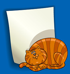 Image showing cartoon design with fat red cat