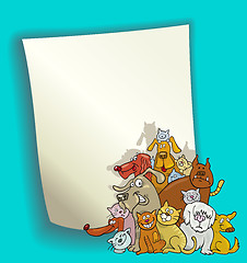 Image showing cartoon design with cats and dogs