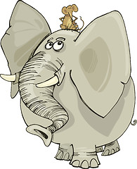 Image showing elephant with mouse