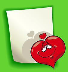 Image showing cartoon design with heart in love