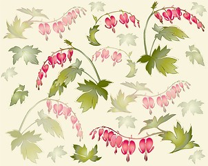 Image showing Seamless background from a flowers ornament, fashionable modern wallpaper or textile.    Illustration  