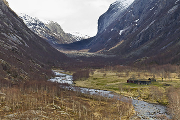 Image showing cottage in the mountains of norway