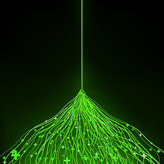 Image showing Abstract Green composition lines. EPS 8