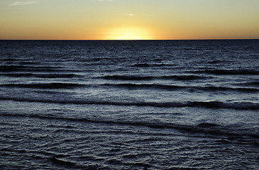 Image showing ocean sunset