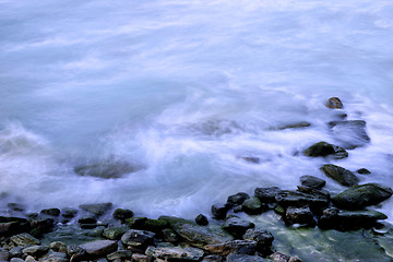 Image showing ocean waves shoreline