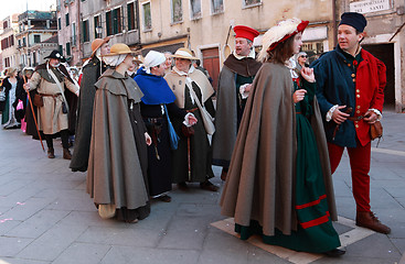 Image showing Costume parade