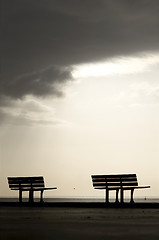 Image showing Two benches