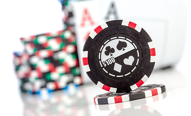 Image showing chips and two aces