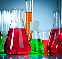 Image showing test tubes with colorful liquids