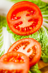 Image showing cut tomatoes