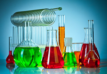 Image showing test tubes with colorful liquids