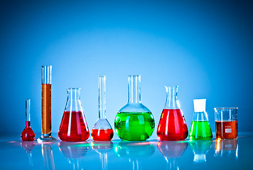 Image showing test tubes with colorful liquids