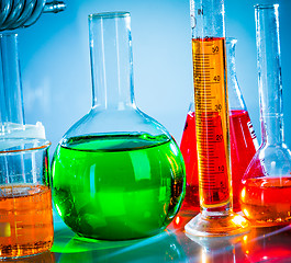 Image showing test tubes with colorful liquids