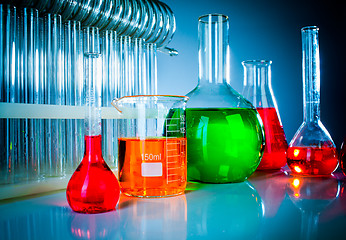 Image showing test tubes with colorful liquids