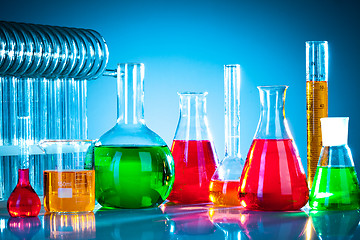 Image showing test tubes with colorful liquids