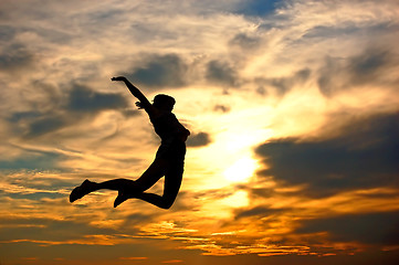 Image showing I love the world! Woman showing her happiness