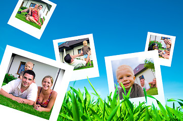 Image showing Pictures of happy family