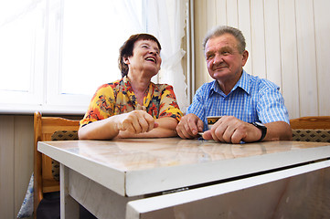 Image showing Happy smiled senior couple