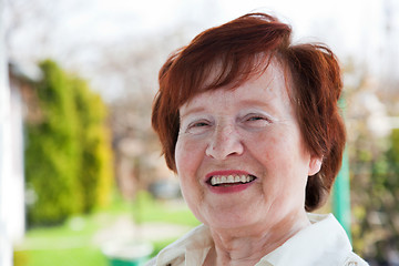 Image showing Senior woman smiling