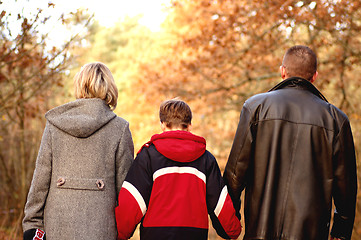 Image showing Family walk