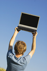 Image showing Boy and laptop