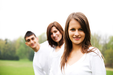 Image showing Group of teenagers