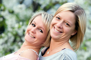 Image showing Happy sisters 