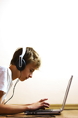 Image showing Boy with notebook