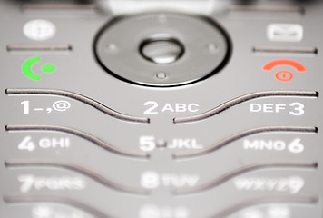 Image showing Close-Up on Cell Phone Keypad