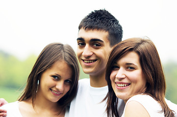 Image showing Young happy friends