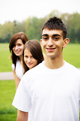 Image showing Group of teenagers