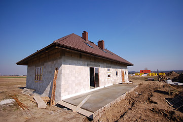 Image showing A house being built