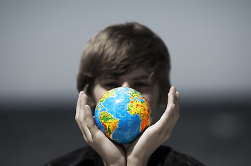 Image showing Earth globe in hands. Conceptual image