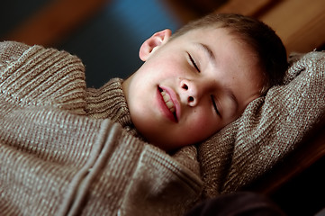 Image showing Sleepy boy