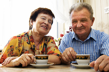 Image showing Happy smiled senior couple