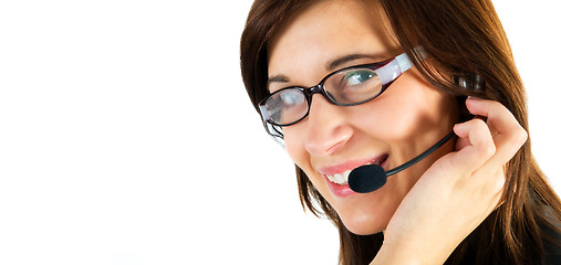 Image showing Friendly customer service agent