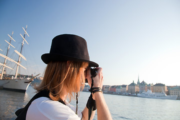 Image showing A photographer in Stockholm, Sweden