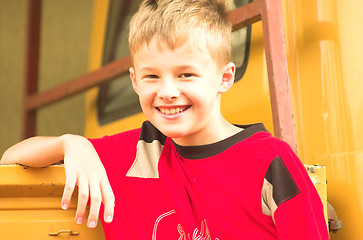 Image showing Boy and truck