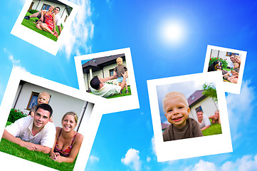 Image showing Pictures of happy family